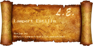 Lampert Estilla névjegykártya